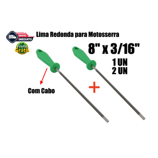 Lima redonda para corrente de motosserra com cabo 8" x 3/16" K&F em Oferta na Shopee