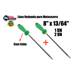 Lima redonda para corrente de motosserra com cabo 8" x 13/64" K&F em Oferta na Shopee