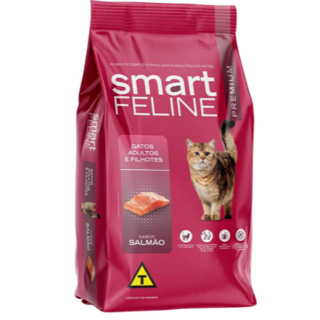 ração smart feline gatos adulto e filhotes salmão 26% 5kg em Oferta na Shopee