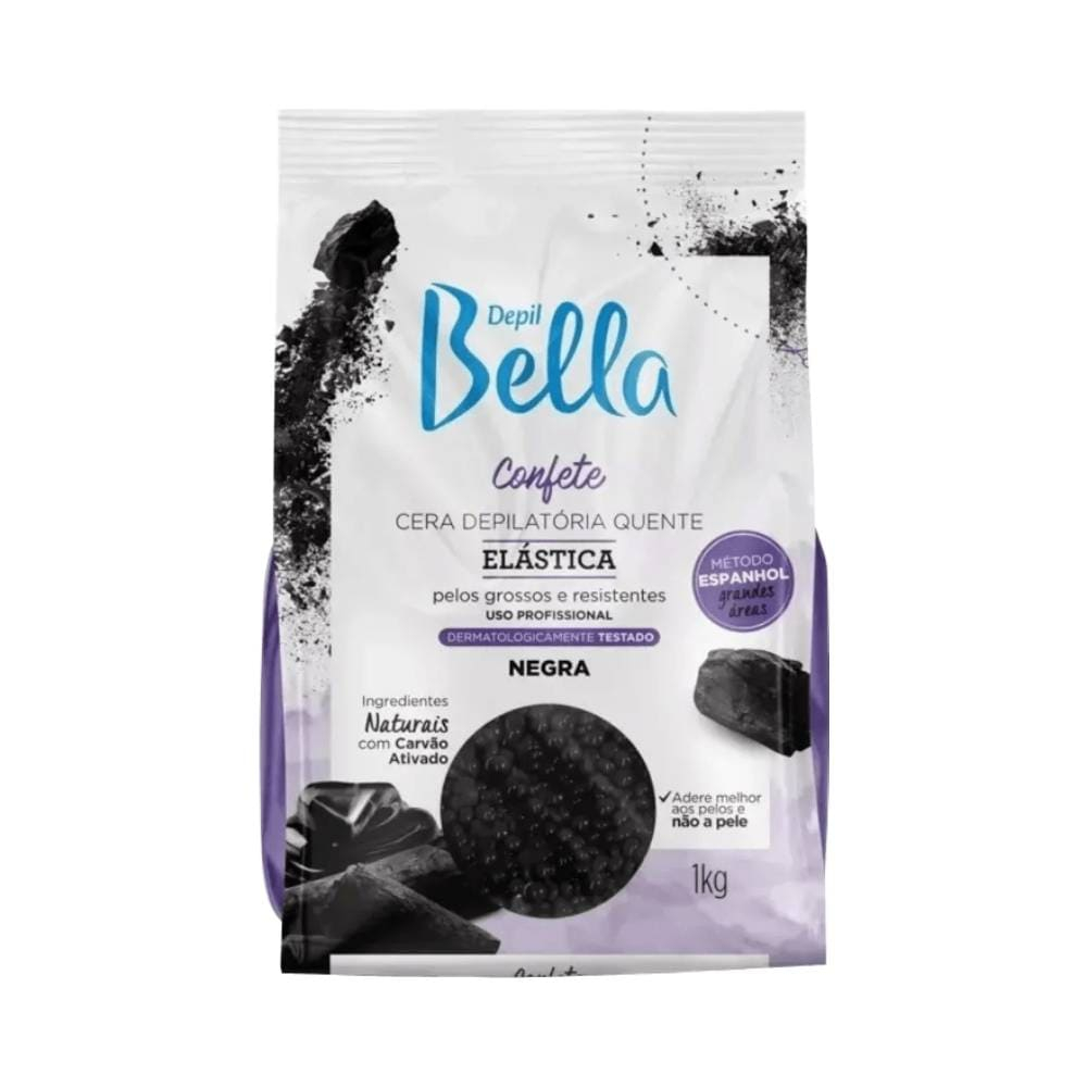 Cera Depil Bella Confete Elastica Negra 1000g