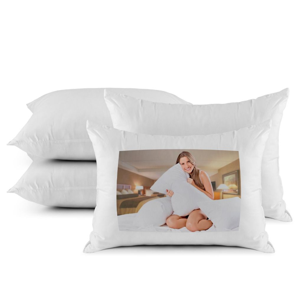 Kit com até 4 Travesseiros Toque de Pluma de Ganso Confortavel e Macio Antiacaro 70x50cm