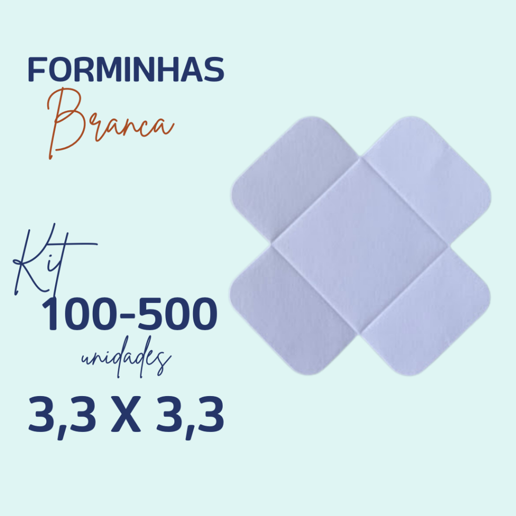 Forminha 4 petálas branca (3,3 x 3,3 ) 502 - Jm Distak em Oferta na Shopee