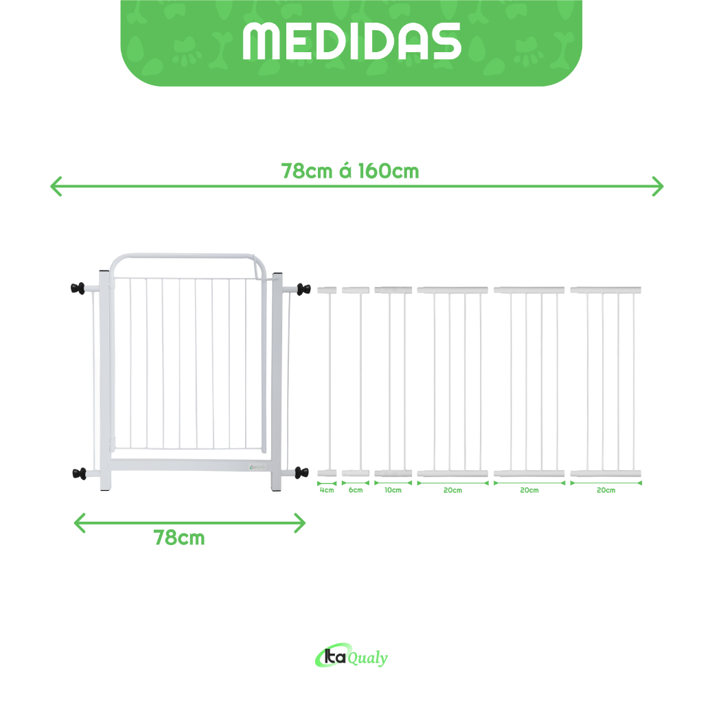 Portão Grade 78cm A 160cm De Proteção P/ Pet Criança Bebê em Oferta na Shopee