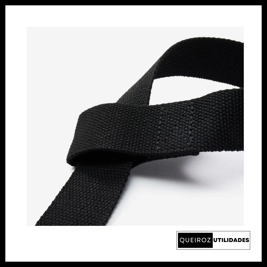 Uma unidade - Strap Musculação Academia Crossfit LPO - Tala Strap Treino - Resistente Cor Preto