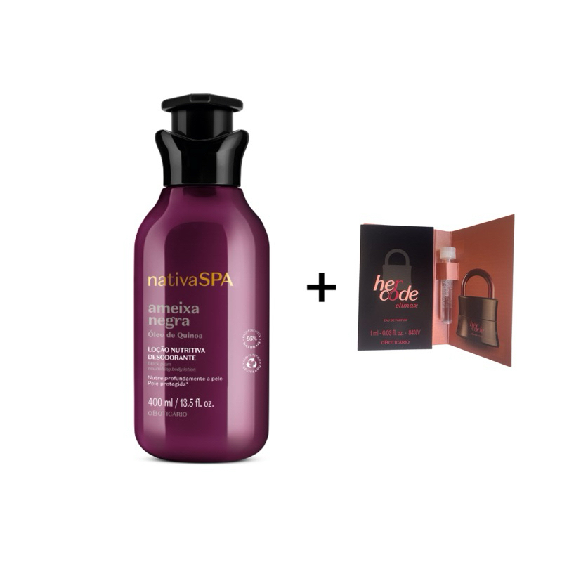 Loção Hidratante Desodorante Corporal Nativa Spa Ameixa Negra 400 ml