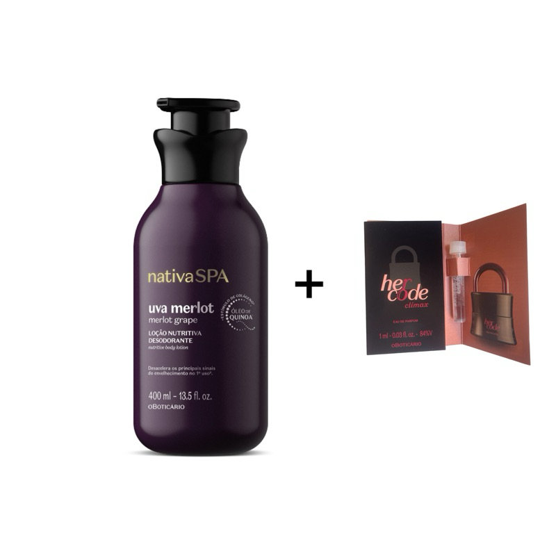 O Boticário Nativa Spa Loção Corporal Uva Merlot 400ml