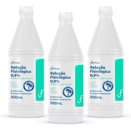 Kit C/ 3un Soro Fisiológico 500ml