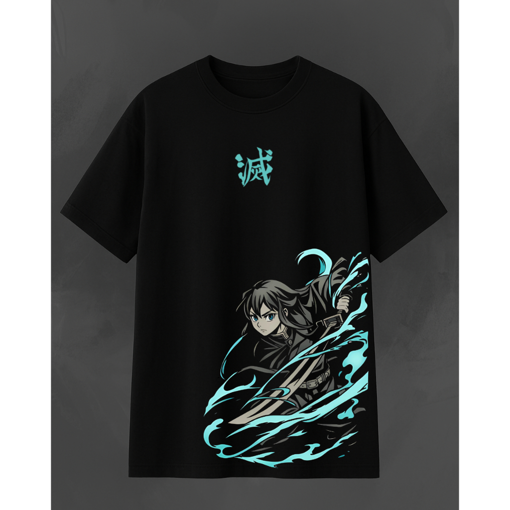 Camiseta Oversized Anime Kimetsu Demon Slayer Zenitsu Street Wear