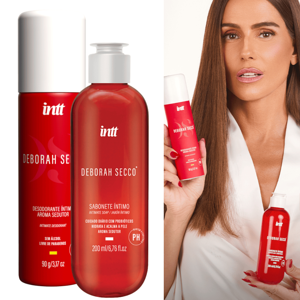 Kit Deborah Secco Intt Sabonete Corporal 200ml + Desodorante 90g Higiene Feminina Com Aroma Sedutor