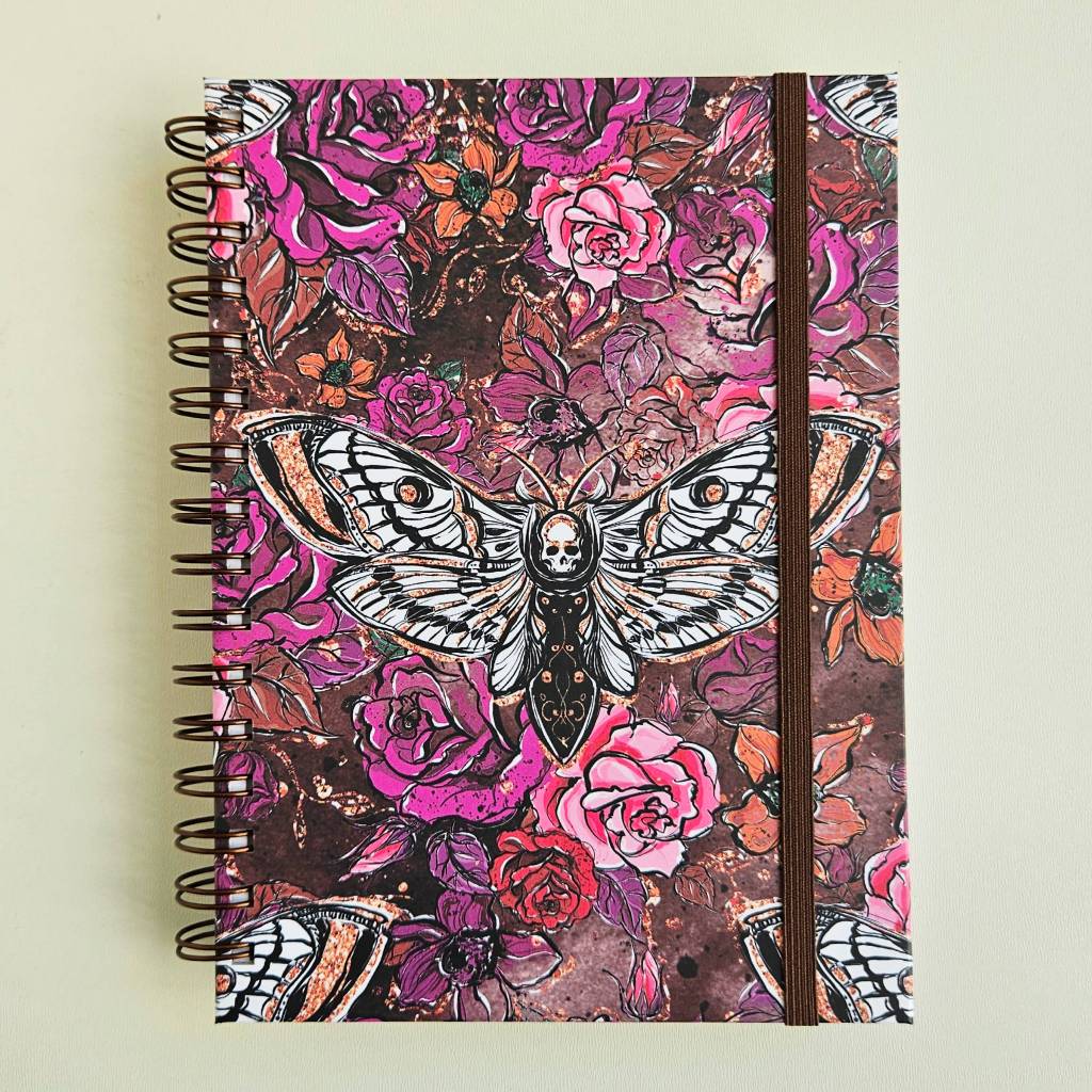 Caderno Sketchbook Desenho e Aquarela A5 21x15cm - 90g, 120g, 240g, 300g Mariposa/Vinho