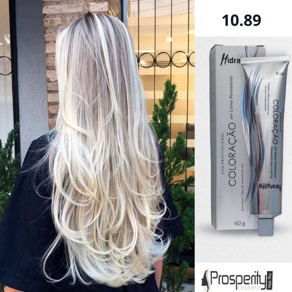 Tinta de Cabelo 10.89 Louro Claríssimo Pérola 60 gr Mairibel em Oferta na Shopee
