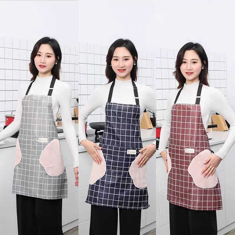 kit 2 Aventais De Cozinha Impermeavel E Engrossado À Prova D'água De Oleo De Limpeza
