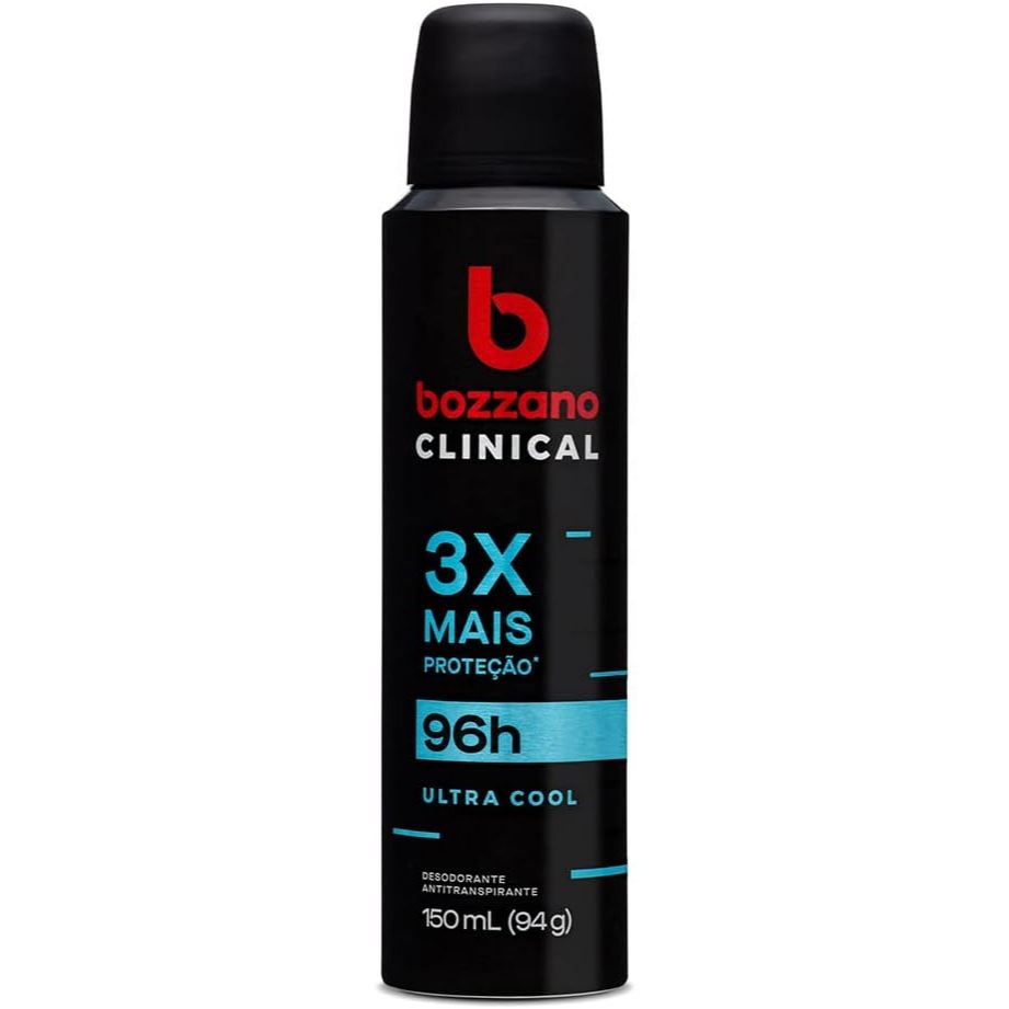Desodorante Antitranspirante Bozzano Aerossol Clinical Ultra Cool Com 150ml em Oferta na Shopee