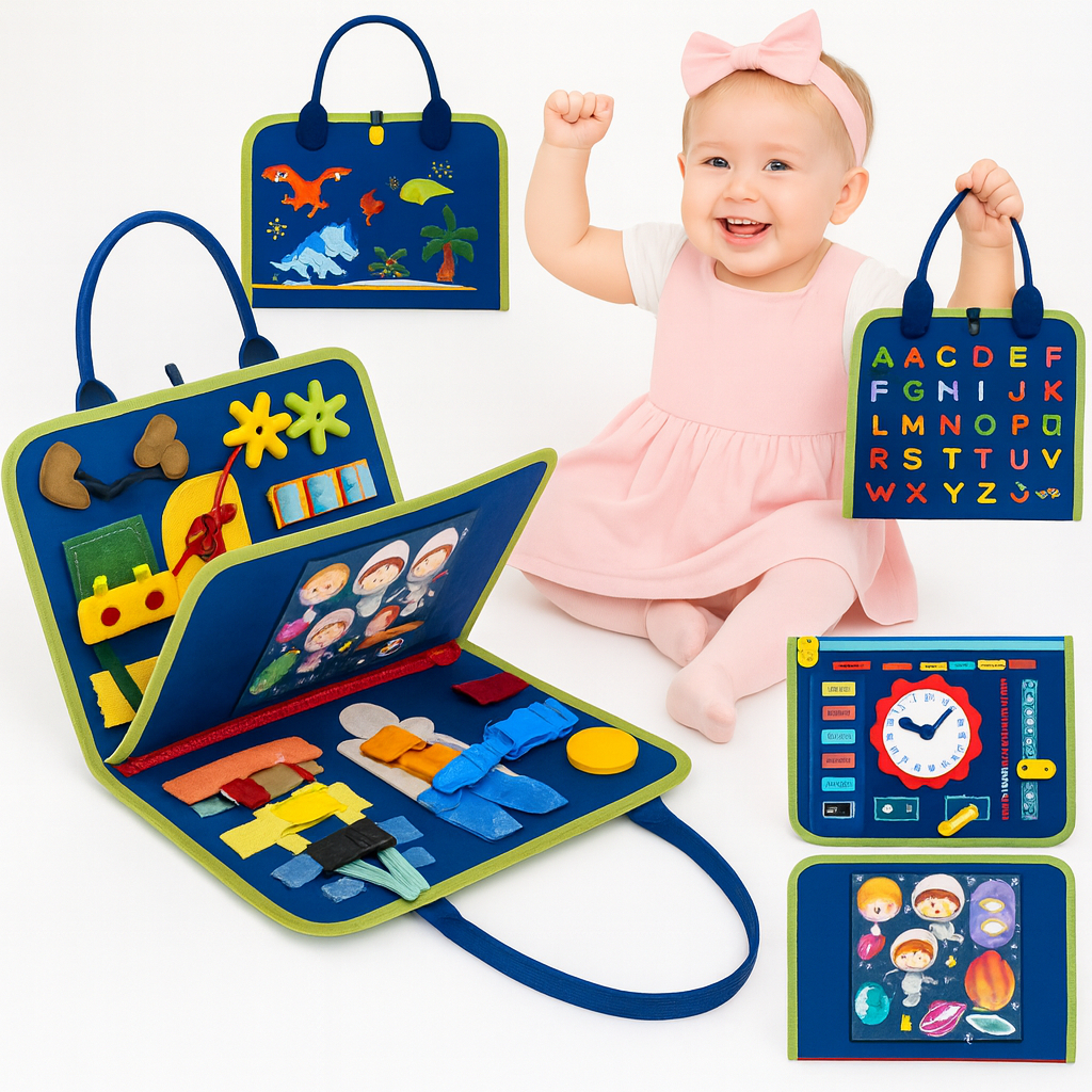 Maleta Montessori Multi Atividades Infantil Sensorial Coordenação Motora Presente Educativo