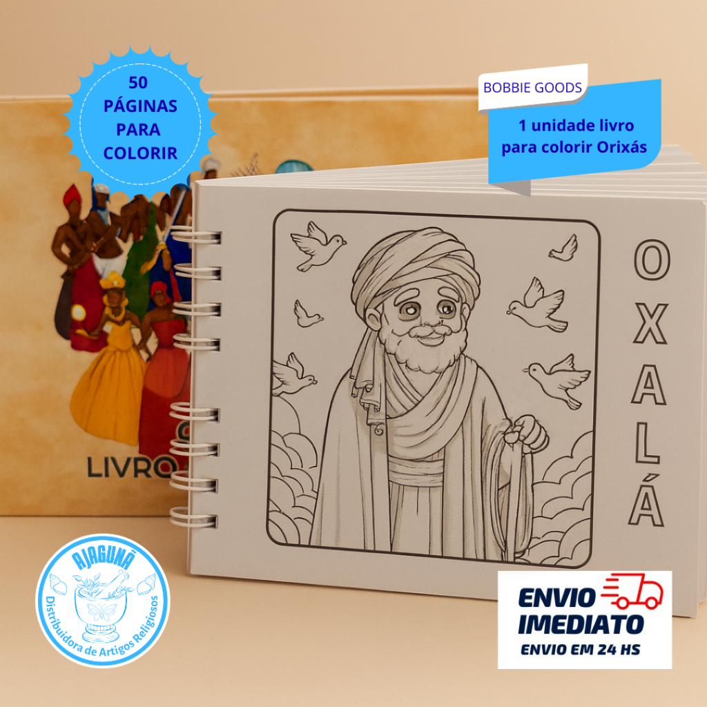 Livro de Colorir Orixás 50 Páginas Umbanda Candomblé Afro-brasileiro Espiritualidade