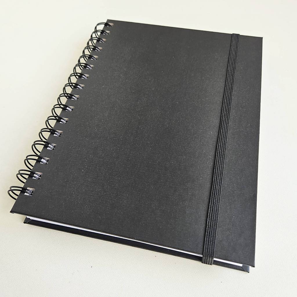 Caderno Sketchbook Desenho e Aquarela A5 21x15cm - 90g, 120g, 240g, 300g Preto