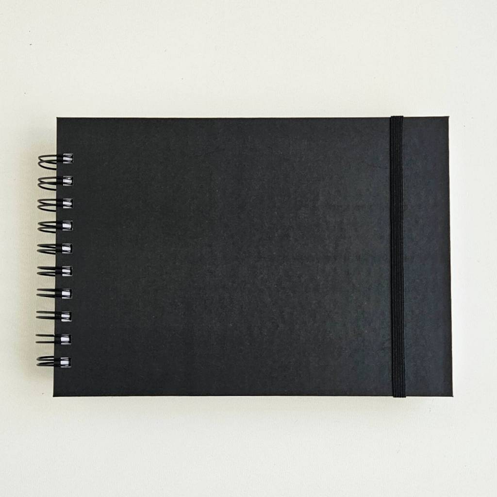 Caderno Sketchbook Desenho e Aquarela A5 21x15cm - 90g, 180g, 240g, 300g Preto