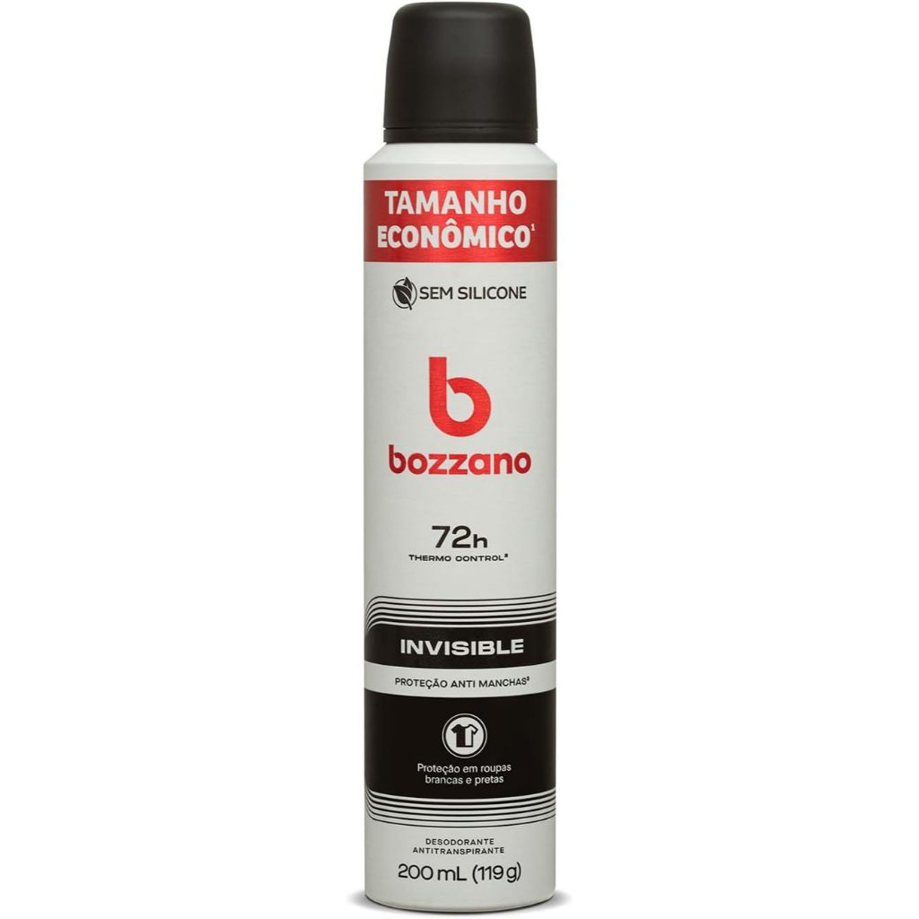 Desodorante Antitranspirante Bozzano Aerossol Invisible Com 200ml em Oferta na Shopee
