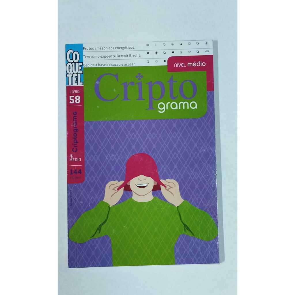 Livro Coquetel Criptograma Nivel Medio Papel Branco 144 pg