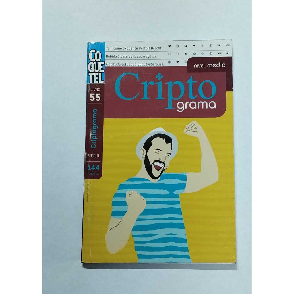 Livro Coquetel Criptograma Nivel Medio Papel Branco ED 55