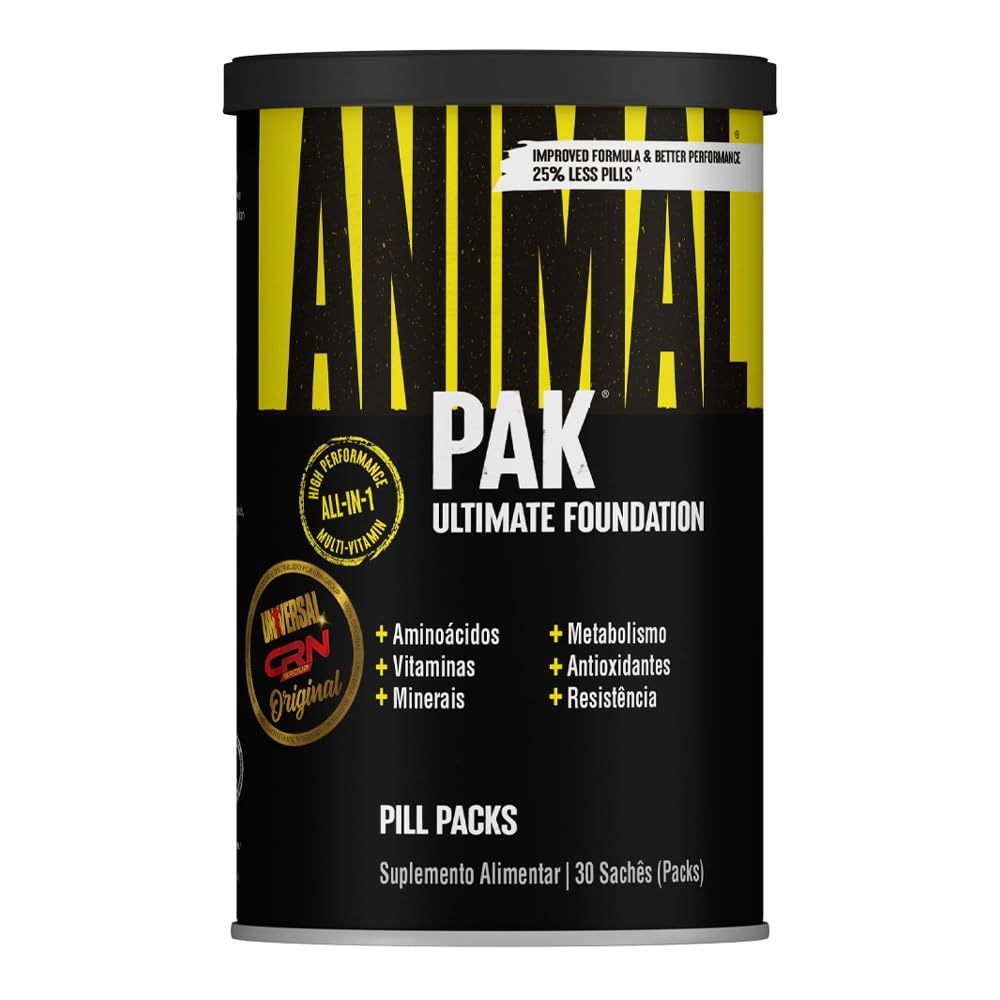 Suplemento em Cápsula Animal Pak Powder 360g 30 sachês (Packs) - Universal Nutrition em Oferta na Shopee