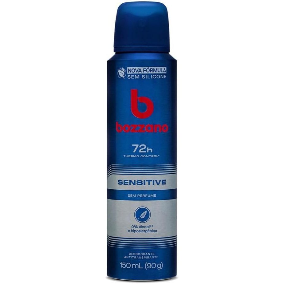 Desodorante Antitranspirante Bozzano Aerossol Sensitive Com 150ml em Oferta na Shopee