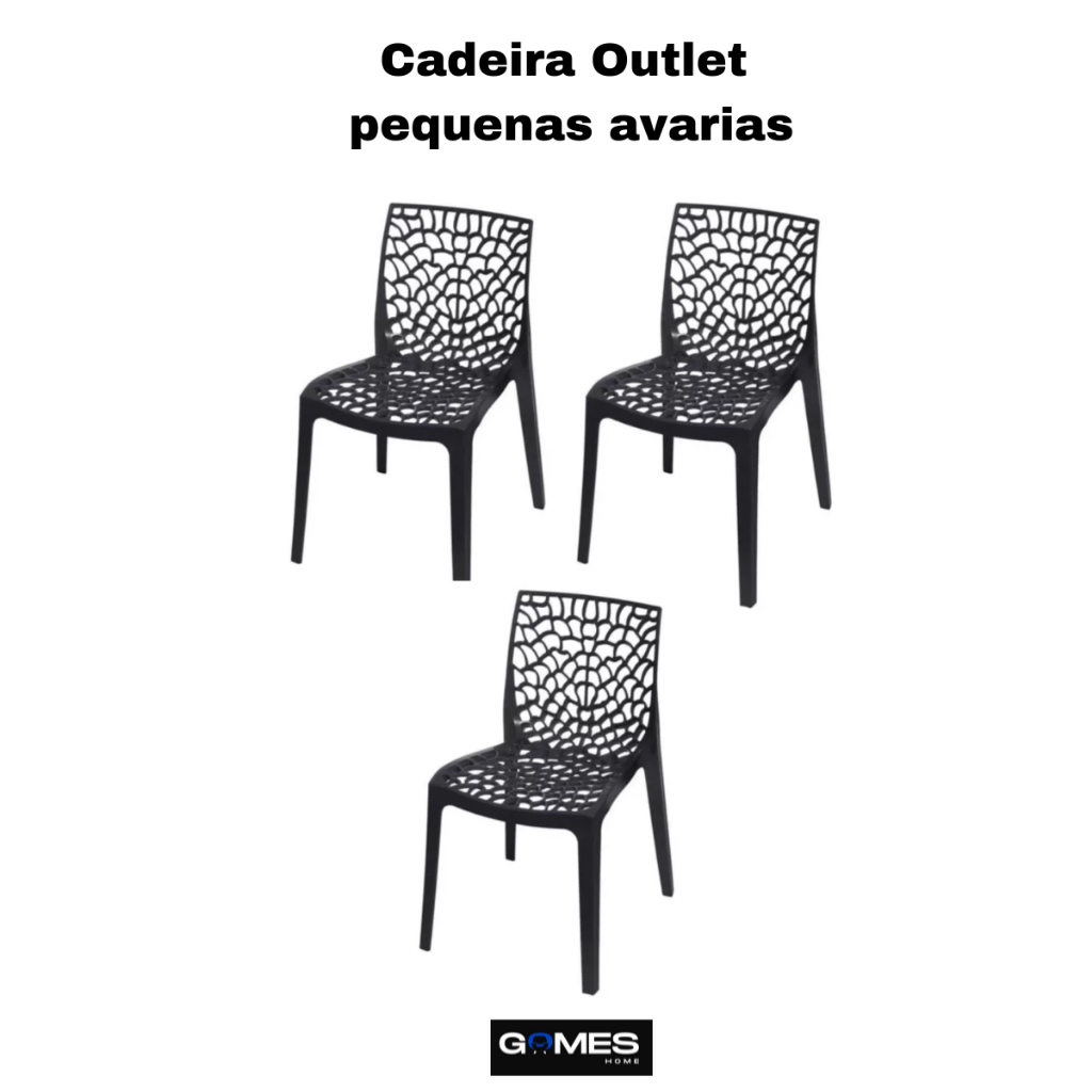 Kit 3 Cadeira Gruvyer Outlet Pequenas Avarias
