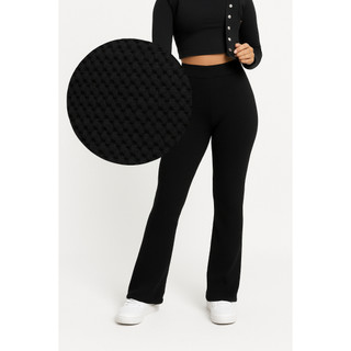 Calça Flare Colmeia Bailarina Boca de Sino Feminina