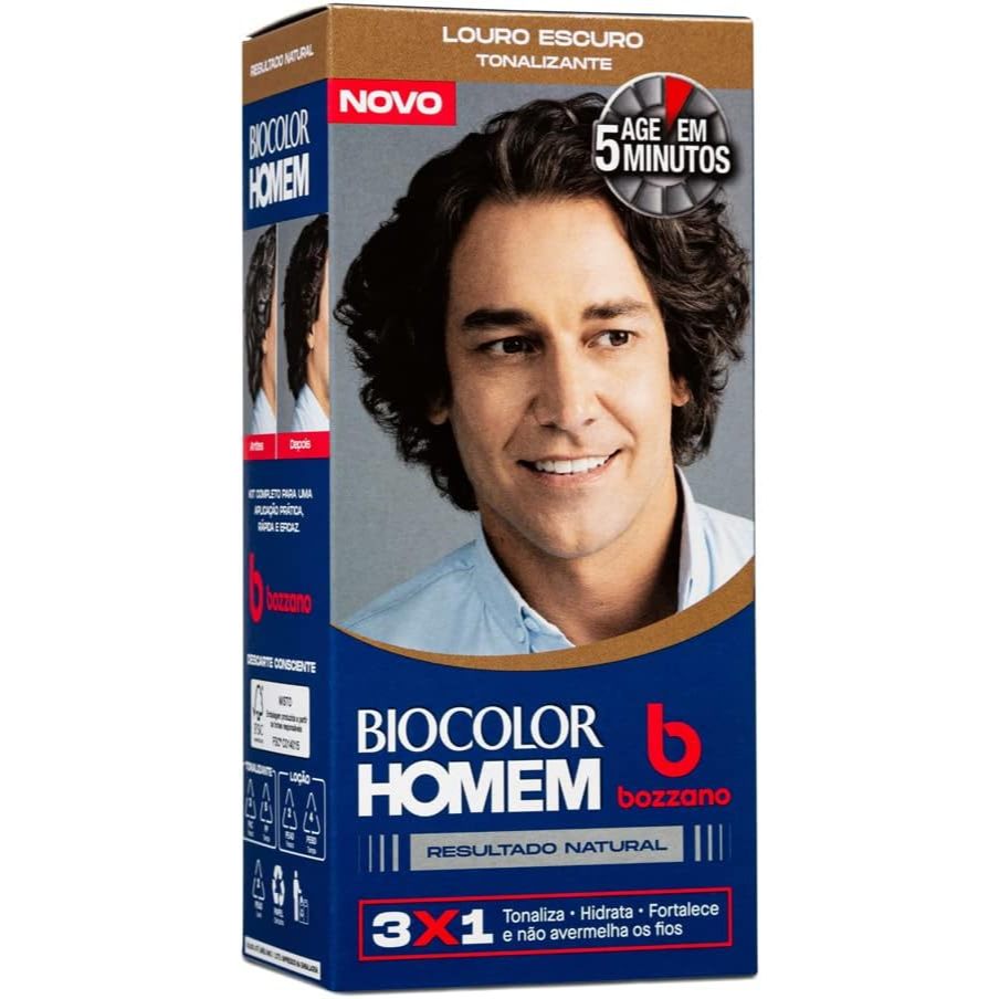 Tinta De Cabelo Bozzano Biocolor Homem Louro Escuro