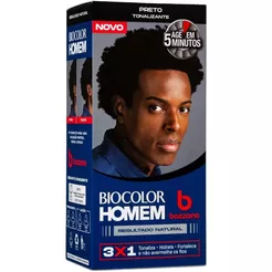Tinta De Cabelo Bozzano Biocolor Homem Preto