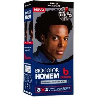 Tinta De Cabelo Bozzano Biocolor Homem Preto em Oferta na Shopee