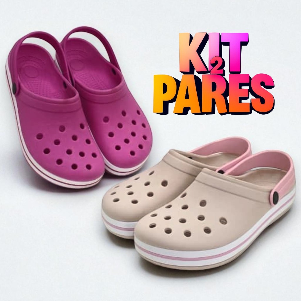 Kit 2 Pares Sandália Babuche Feminina Confortável Chinelo Dia a Dia Antiderrapante e Moderno em Oferta na Shopee