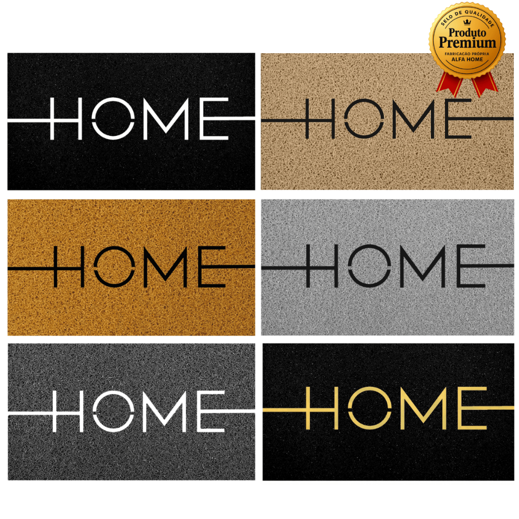 Tapete Capacho 40x75cm Porta de Entrada Vinil Antiderrapante Residencial Comercial