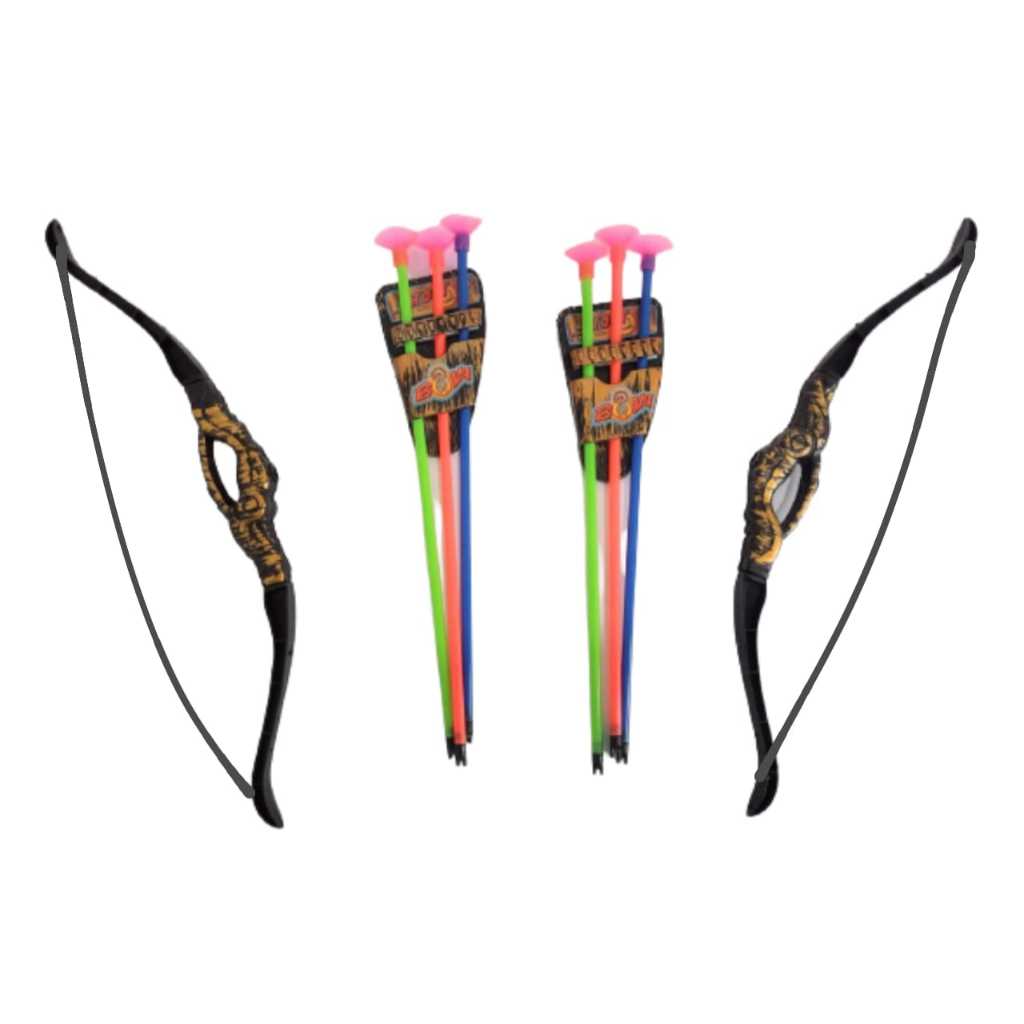 Arco e Flecha infantil kit com 2 Arco e 6 Flexas