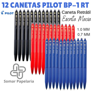 Caneta Retrátil Emborrachada PILOT BP-1 RT 1.0mm ou 0.7mm 12 uni em Oferta na Shopee