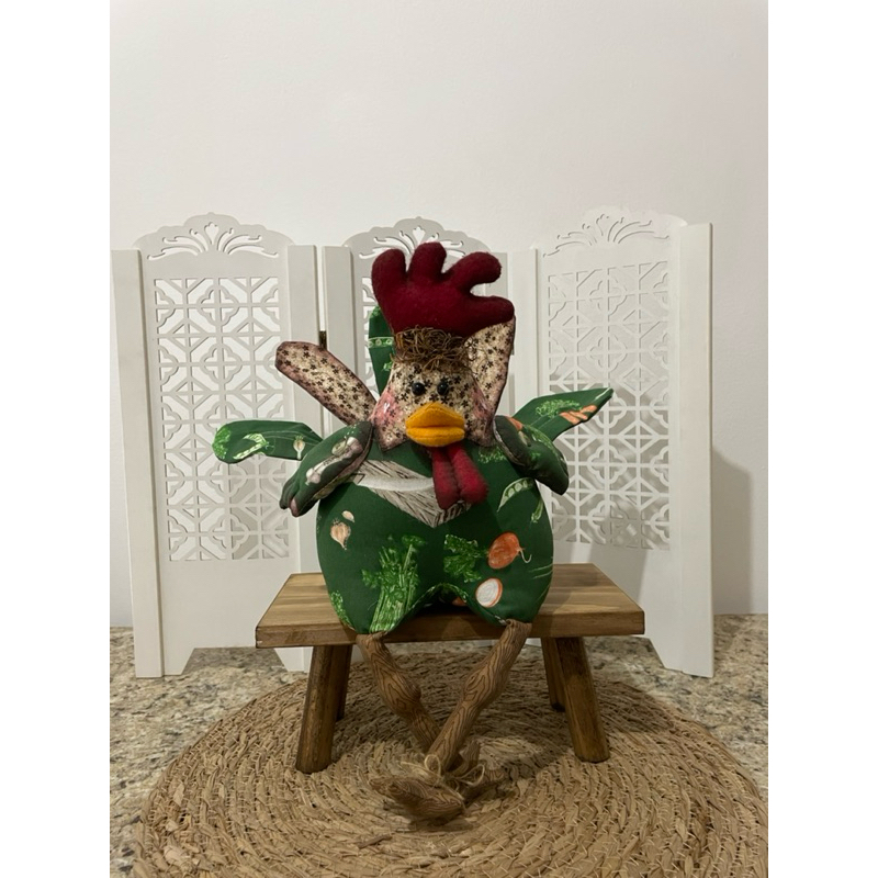Galinha de tecido produto artesanal para decoração
