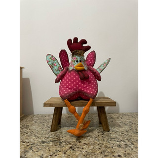Galinha de tecido produto artesanal, para decoração
