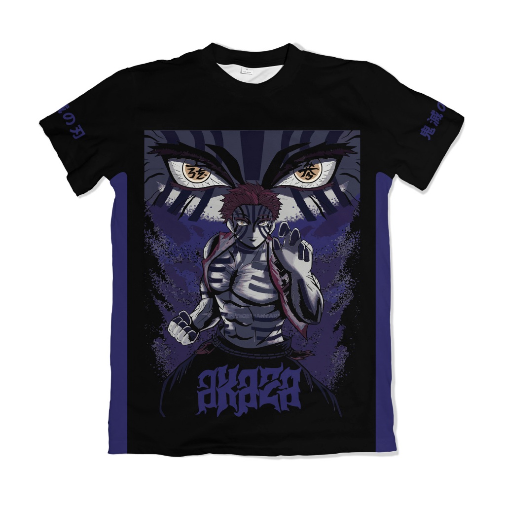 Camiseta Akaza Side Line Anime Kimetsu no Yaiba Demon Slayer