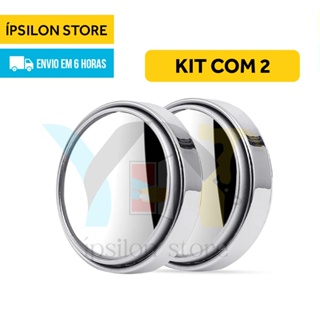 Kit Com 2 Moldura Redonda Convexo Ponto Cego De Ângulo Largo Dirigindo Espelho De Segurança 360o Ajustável Retrovisor em Oferta na Shopee
