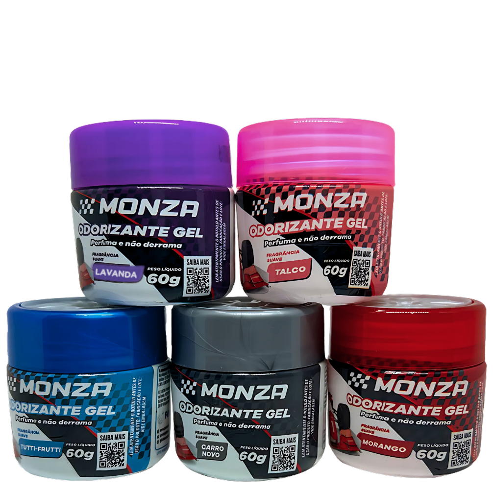 ODORIZANTE GEL MONZA CARRO AUTOMOTIVO CHEIRINHO 60G