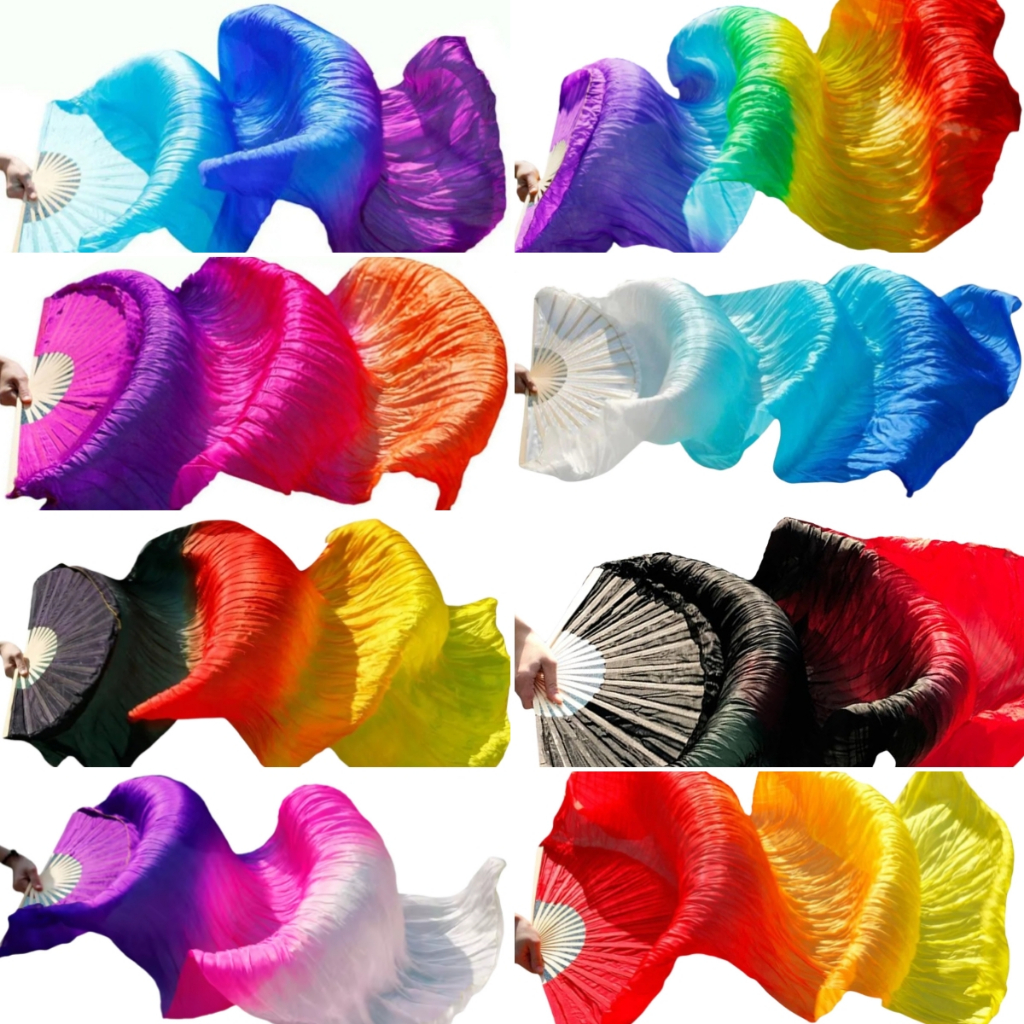 Variedades Véu Fan em Poliéster Véu Leque Degrade Cores Dança do Ventre - VVFAN-P em Oferta na Shopee