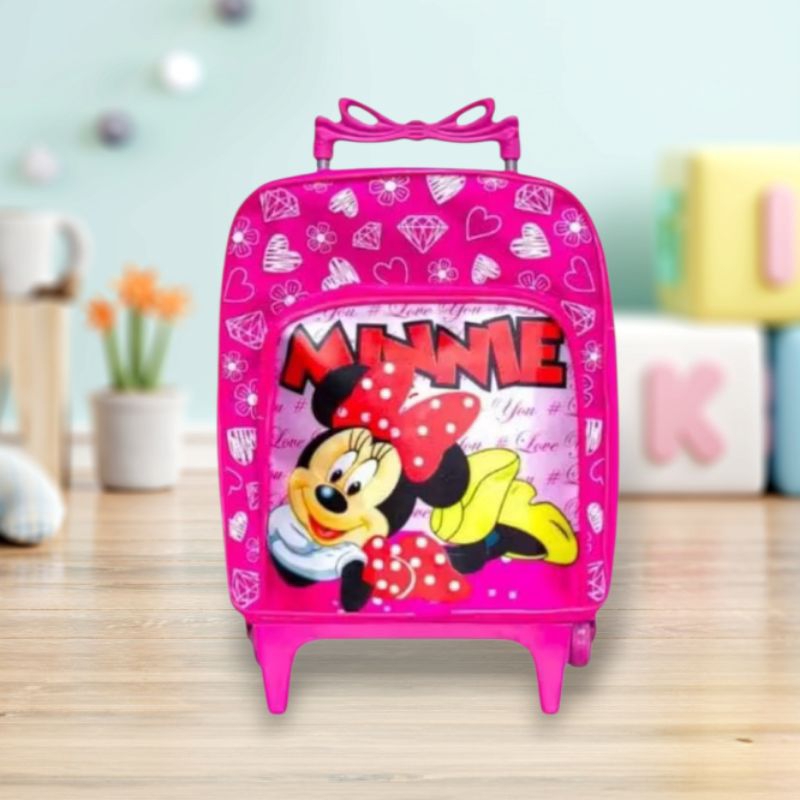 mochila pre -escolar  com rodinha de cilicone infantil minina con os disenhos mais variados desejados pelas crianças. em Oferta na Shopee