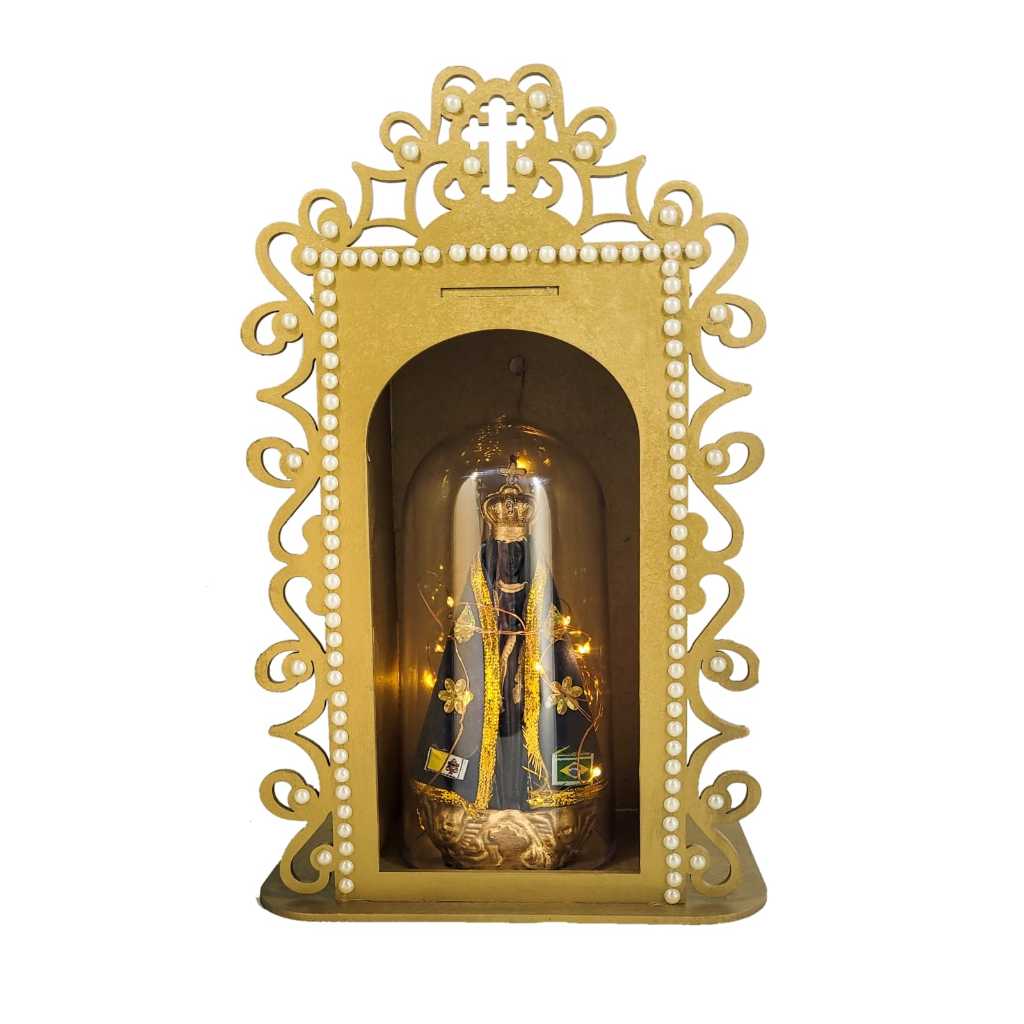 Luminária Imagem Nossa Senhora Aparecida Com Santuário Imagem Nossa Senhora