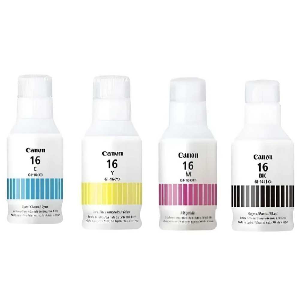 Kit De garrafa de Tinta Canon Gx6010  Canon Gi-16 Tinta Maxify Gx7010 4 cores em Oferta na Shopee