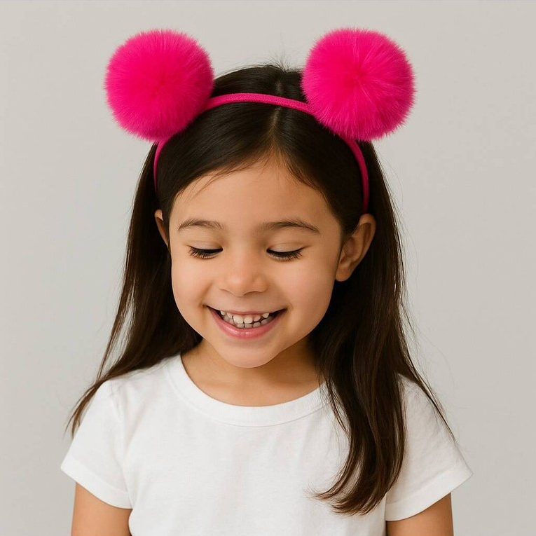Tiara pompom infantil maria clara / Poliana tiara pompom -tiara pompom pelúcia em Oferta na Shopee