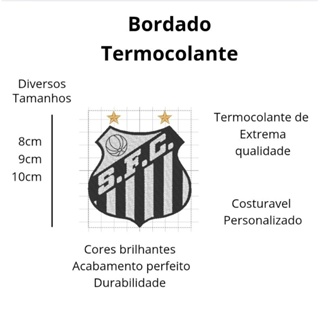 Bordado Patch Santos FC COM ESTRELAS Termocolante em Oferta na Shopee