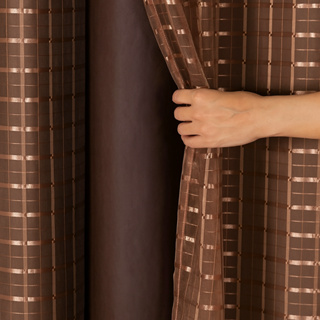 Cortina Bloqueia Veda Luz Blackout Blecaute PVC Com Tecido Voil Xadrez Para Porta e Janela, sala quarto e escritório em Oferta na Shopee