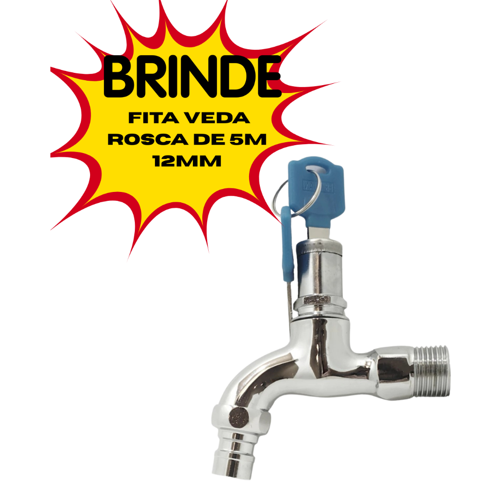 Torneira Metal uso Restrito para Crianças Idosos uso Indevido com Chave 1/4 volta Jardim Condomínio em Oferta na Shopee
