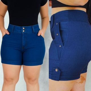 Shorts Plus Size Feminino: Com Cinto e Bolsos - Look Casual e Chique em Oferta na Shopee