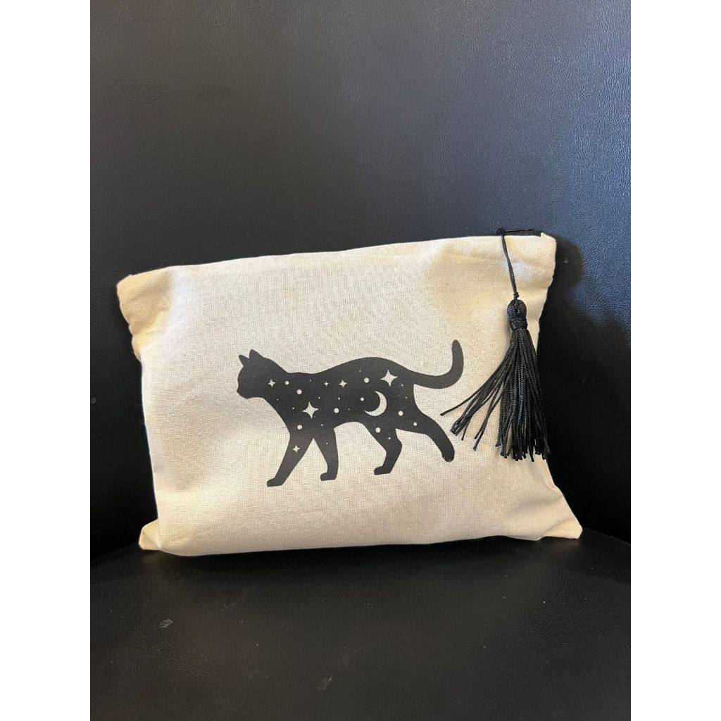 Necessaire gato estrela 100% Algodão Cru ideal para carregar tudo o que você precisa, presente, brindes e lembrancinhas em Oferta na Shopee